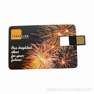 Card-shaped USB Flash Drive with 10-year Data Retention, Customized Specifications Welcomed